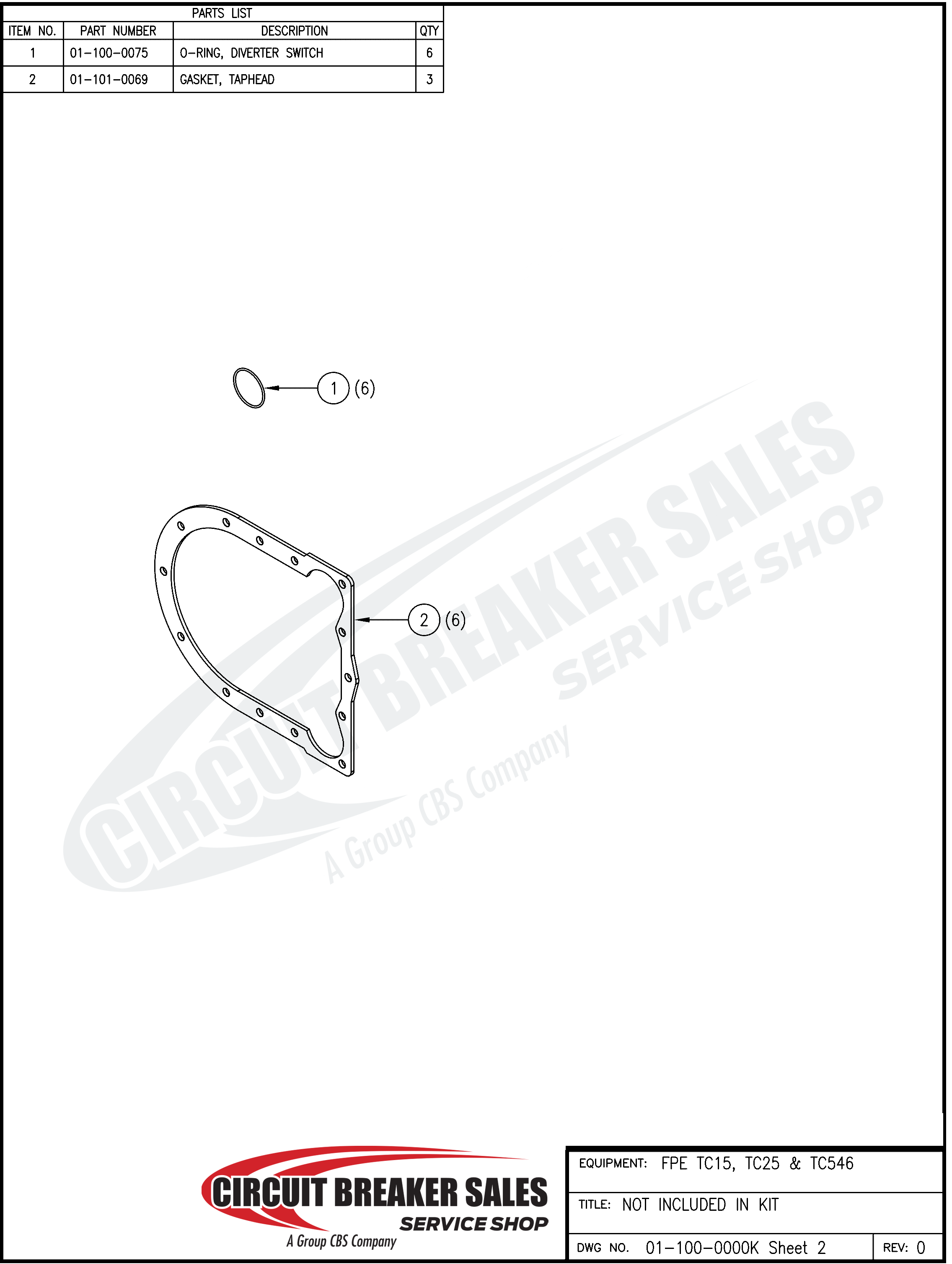 Federal Pacific FPE TC15, TC25, and TC546 Kit – OEM Style Contact Kit For FPE TC15, TC25, and TC546