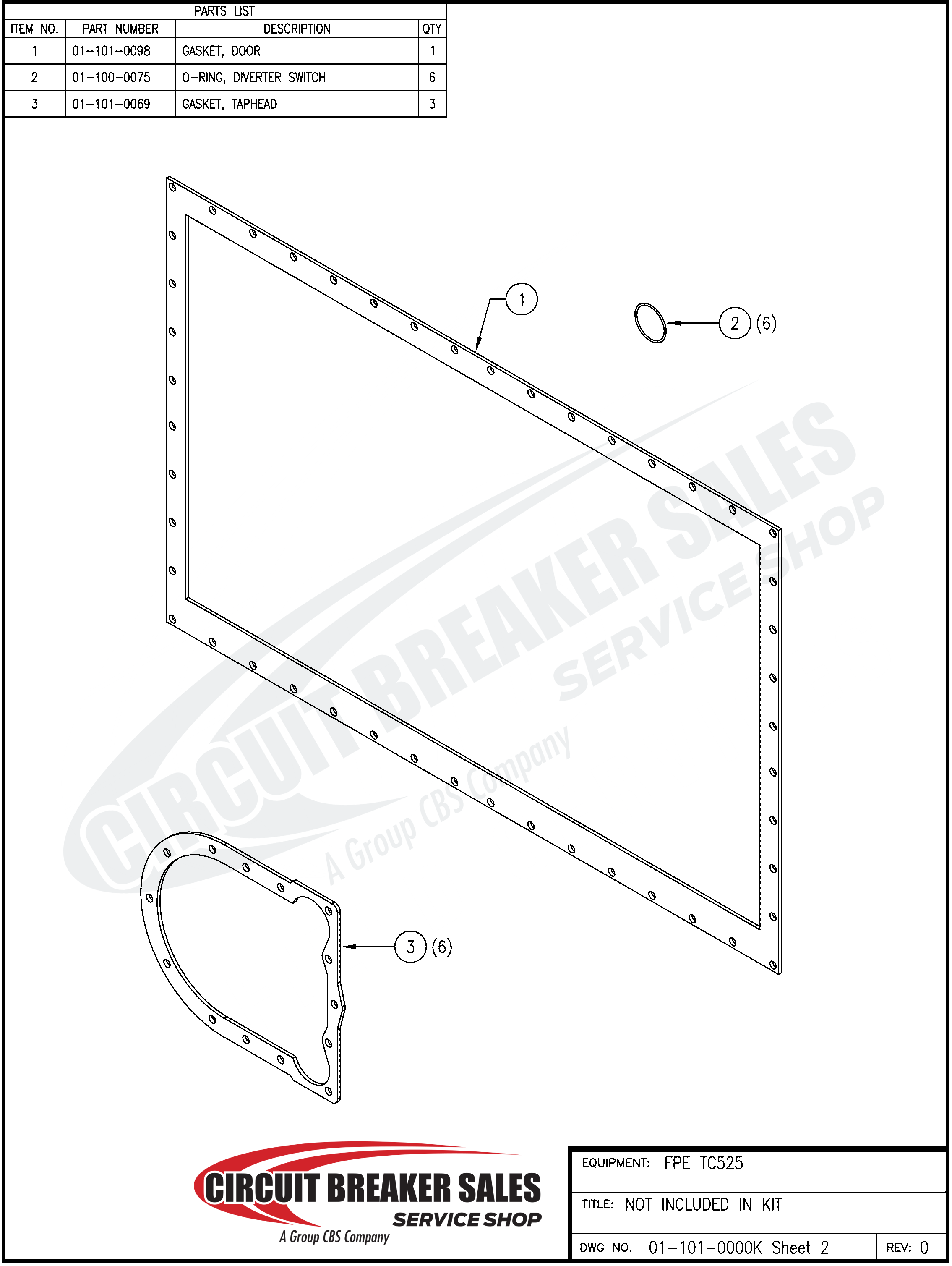 Federal Pacific FPE TC525/FPE TC15, TC25, and TC546 Kit – Contact Kit for FPE TC525 Not Included In Contact Kit