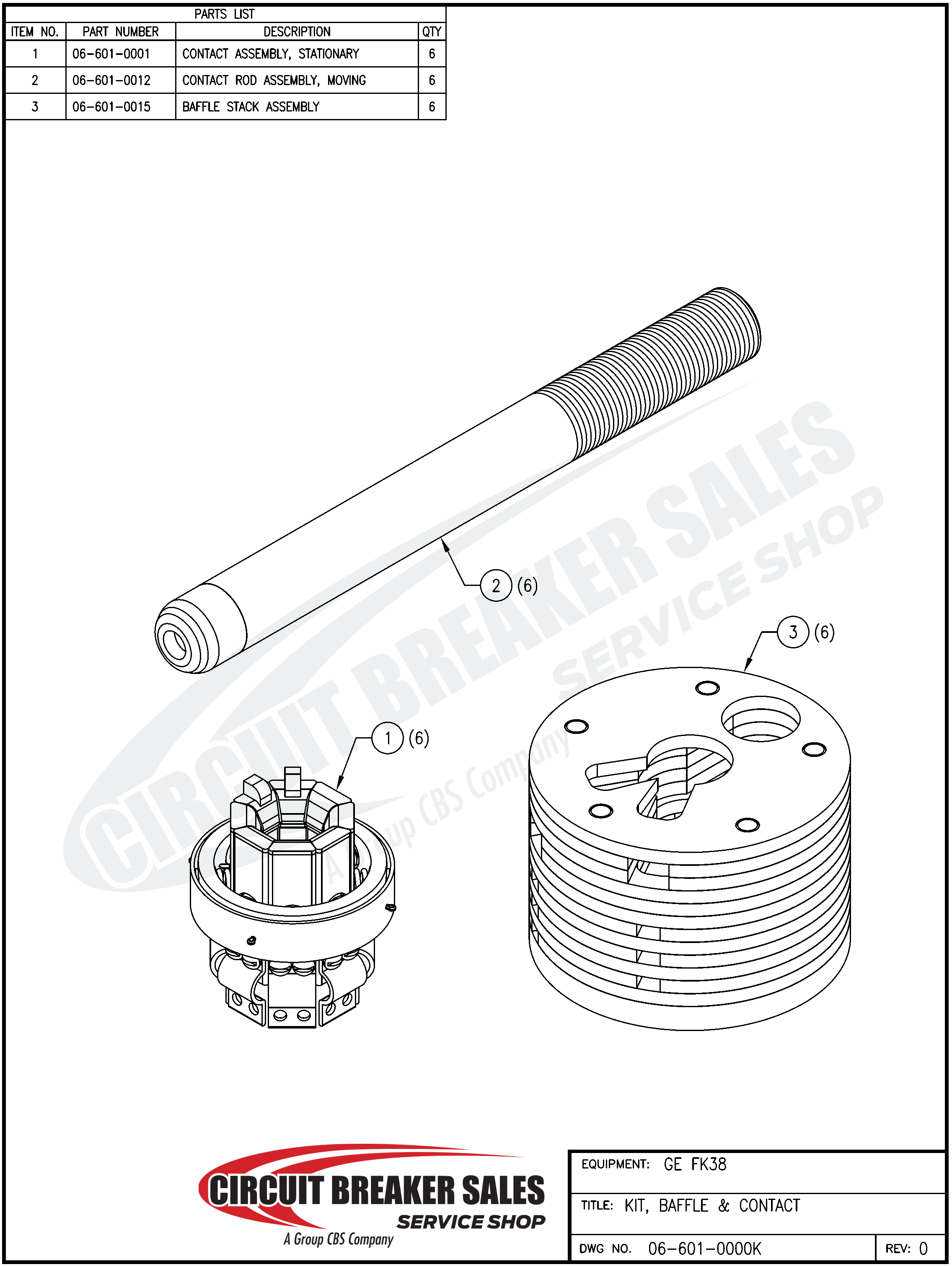 General Electric FK38 Kit – Baffle & Contacts