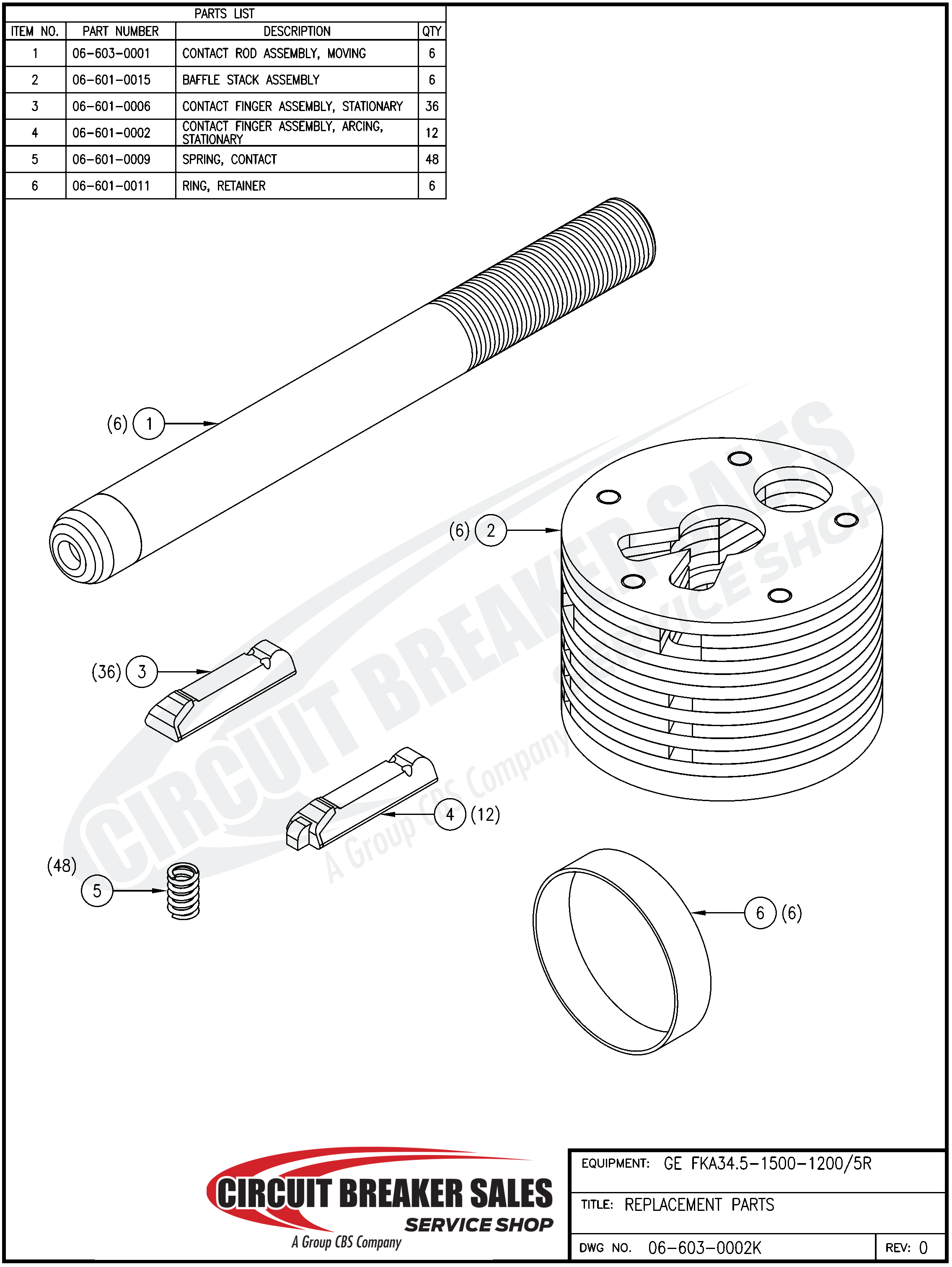 General Electric FKA34.5-1500-1200, 38-22000, 69-3500-7-1200 Brass Retainer Spring – 06-601-0011