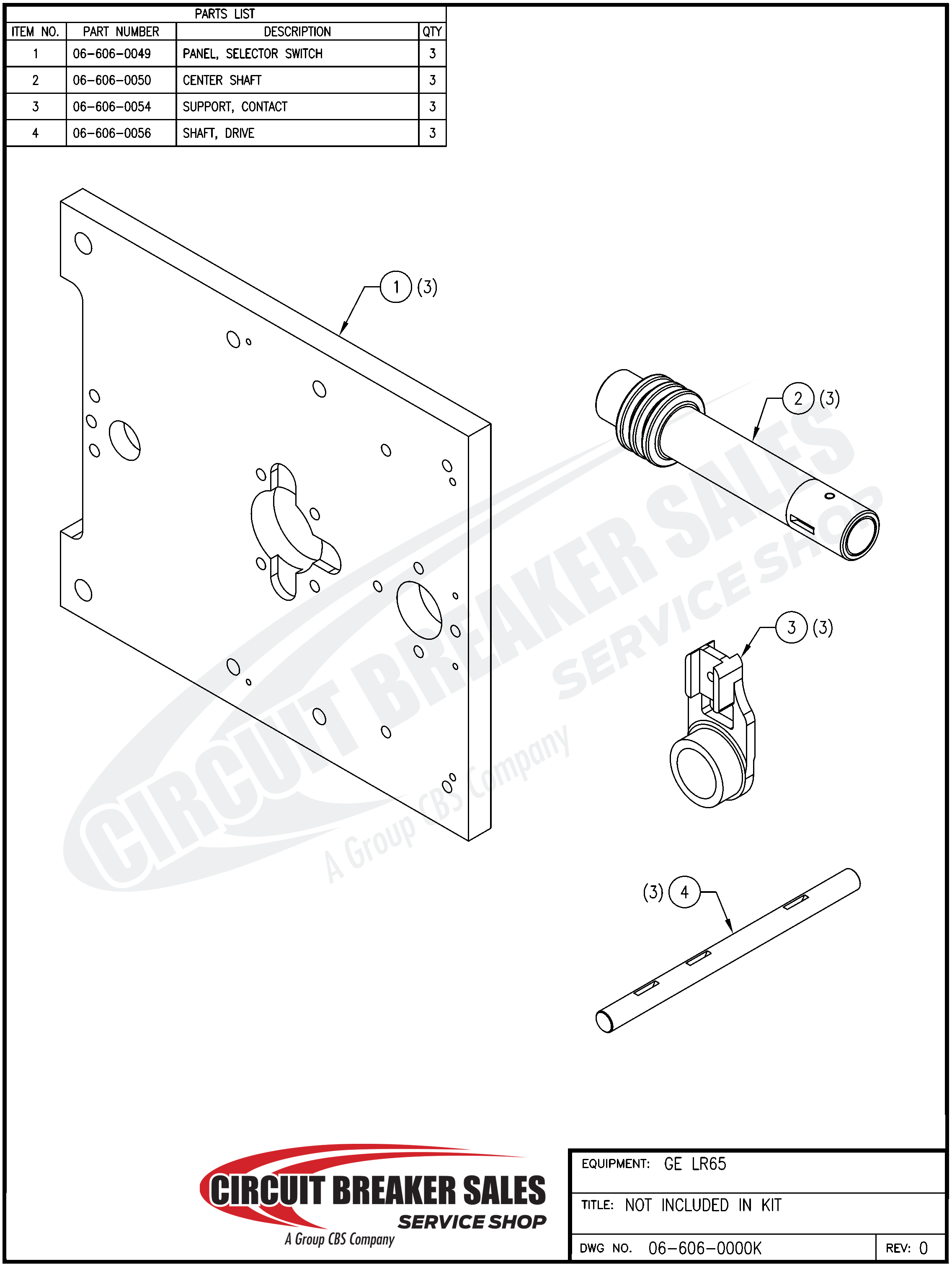 General Electric LR65 Low Amp Series Kit – Contact Kit For General Electric LR65 Low Amp