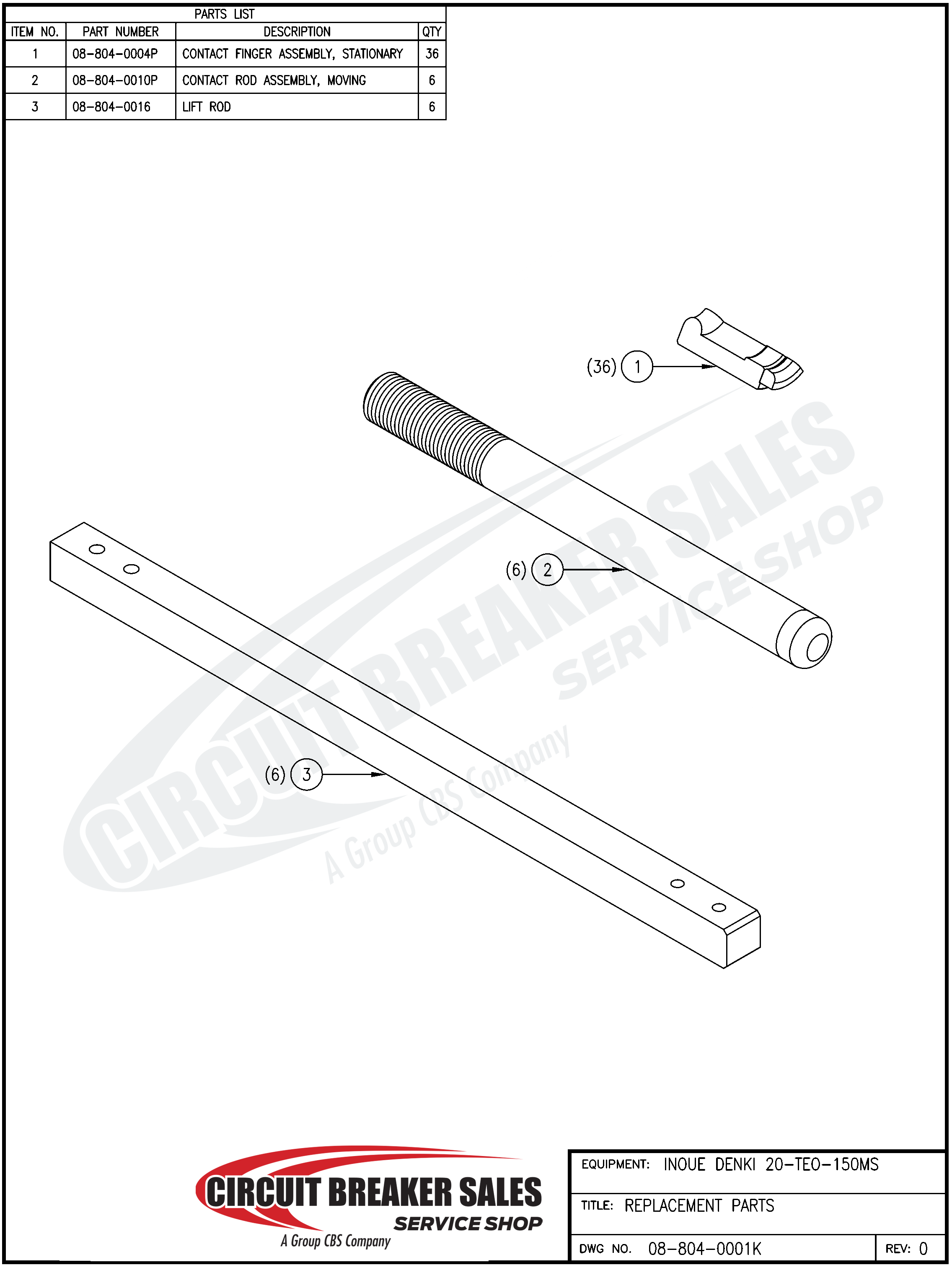Inoue Denki 20-TEO-150MS Kit – Replacement Parts