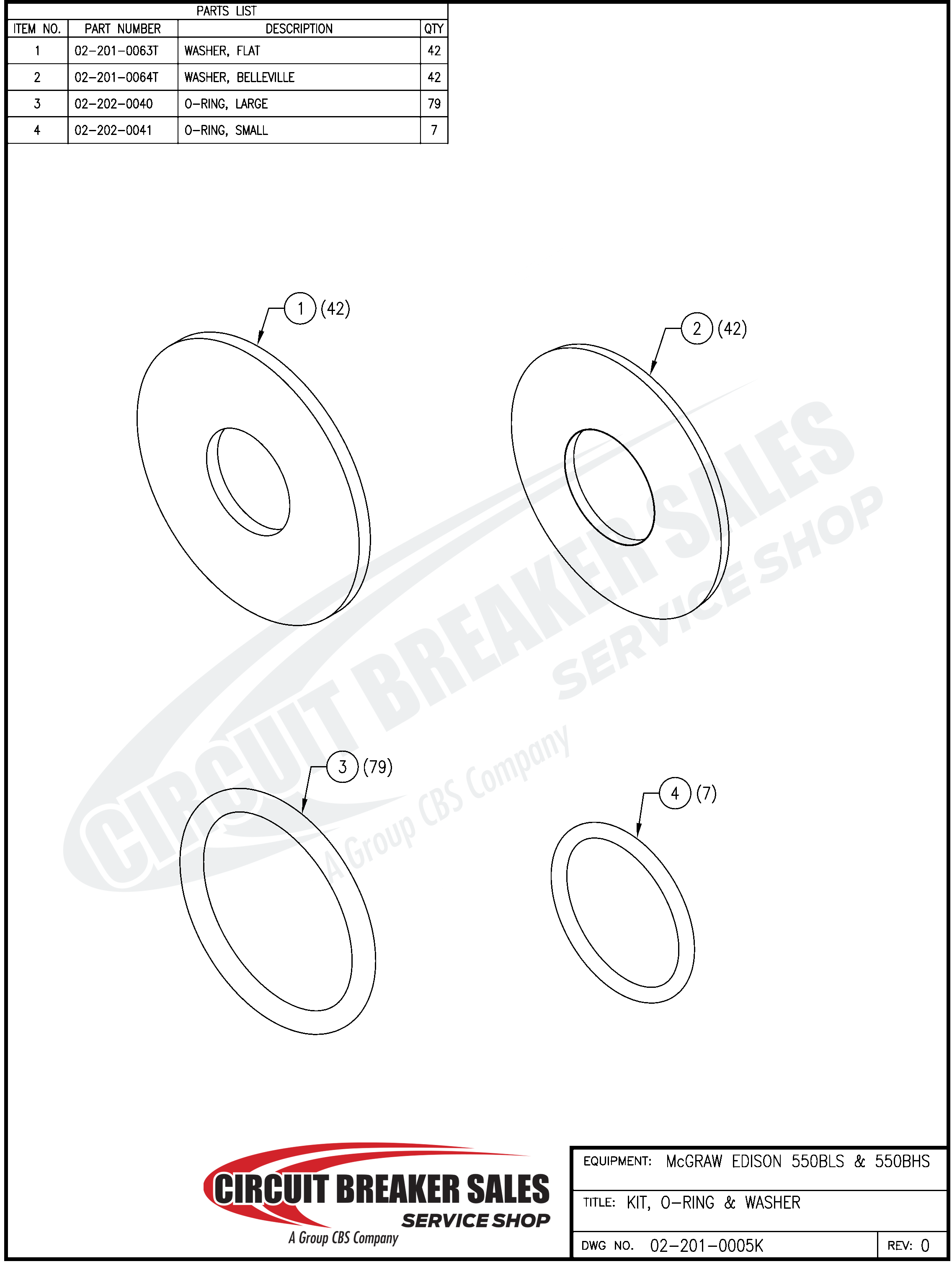 McGraw Edison 550B Series Kit – McGraw Edison 550B O-Ring and Washer Kit