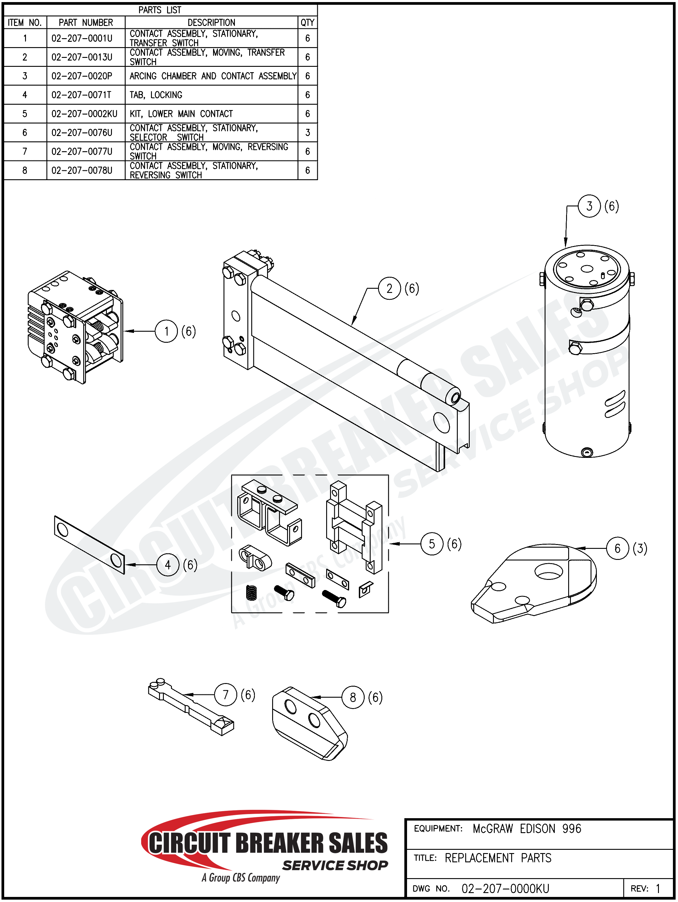 McGraw Edison 996 Series Kit – Replacement Parts
